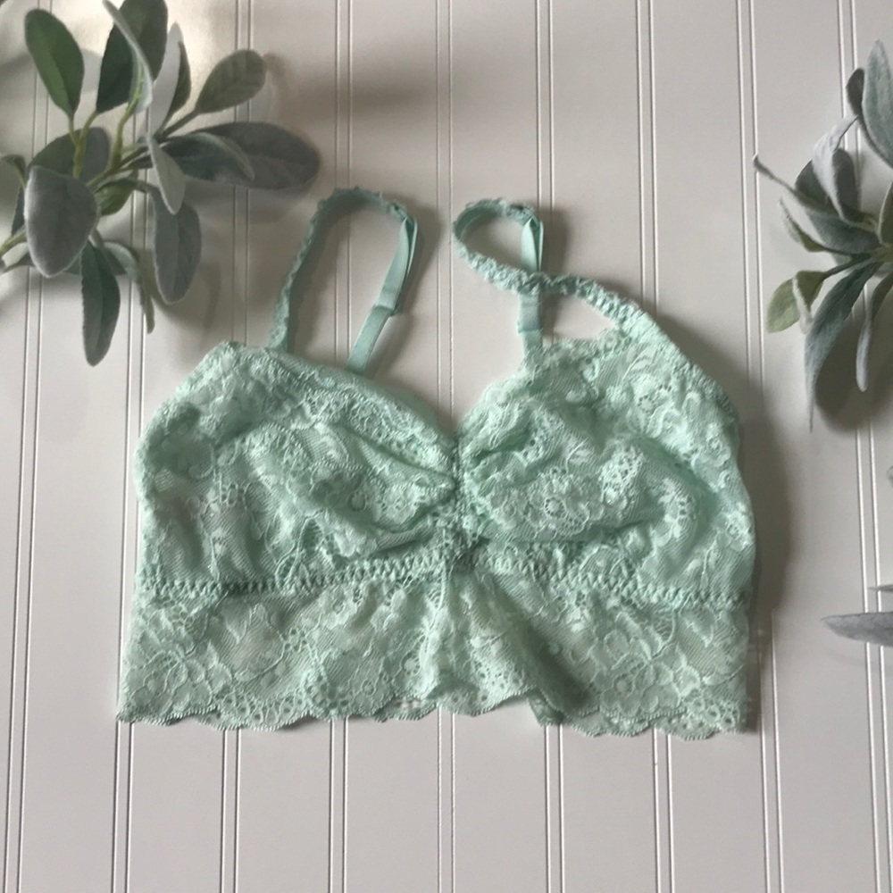 VS pink bralette sea foam
